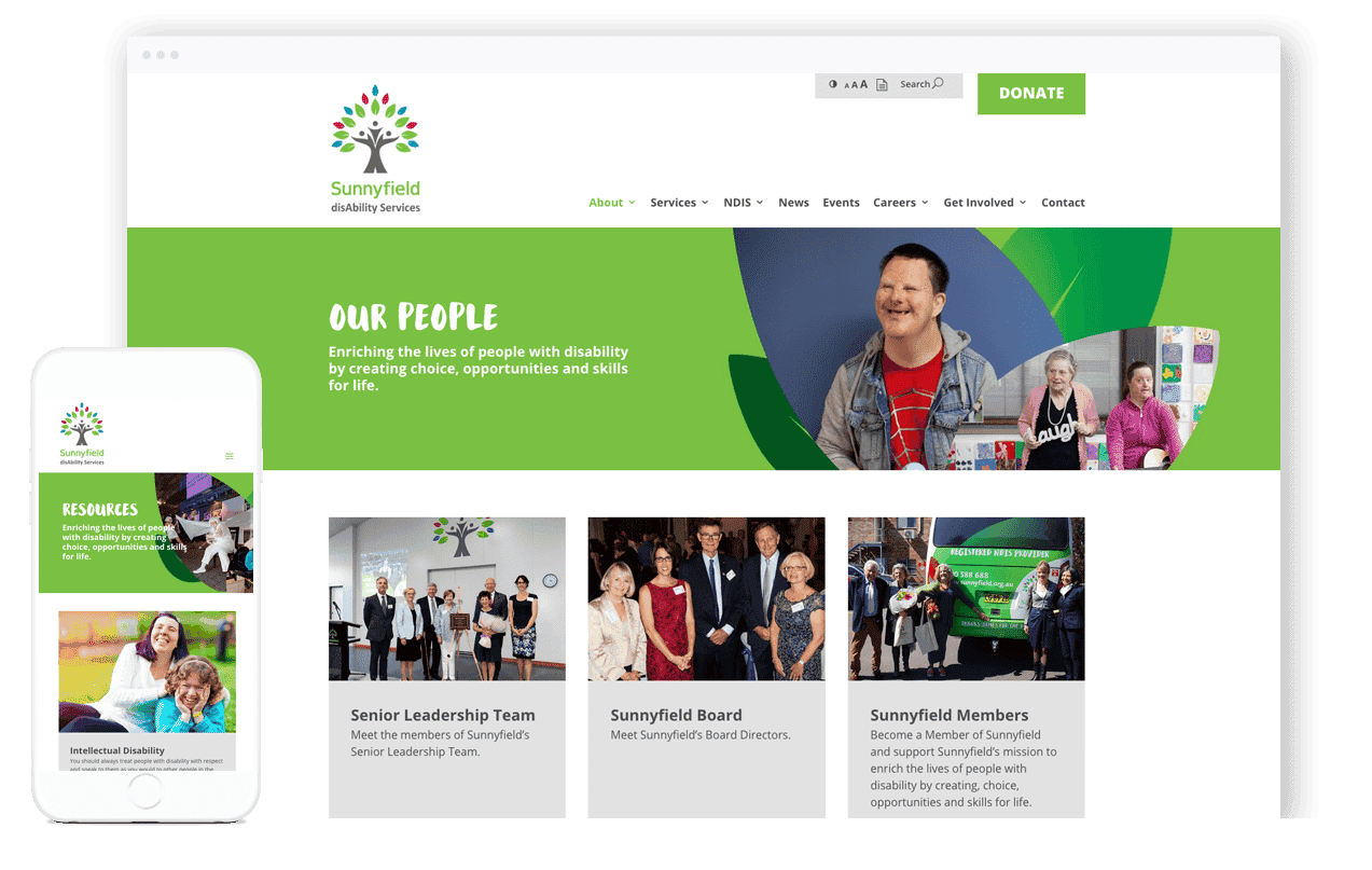 Disability Care Website Design