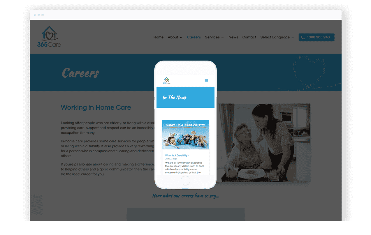 Aged Care Web Design