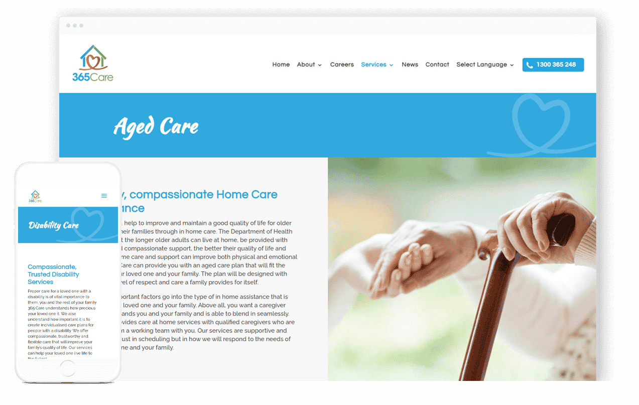 Aged Care Web Design