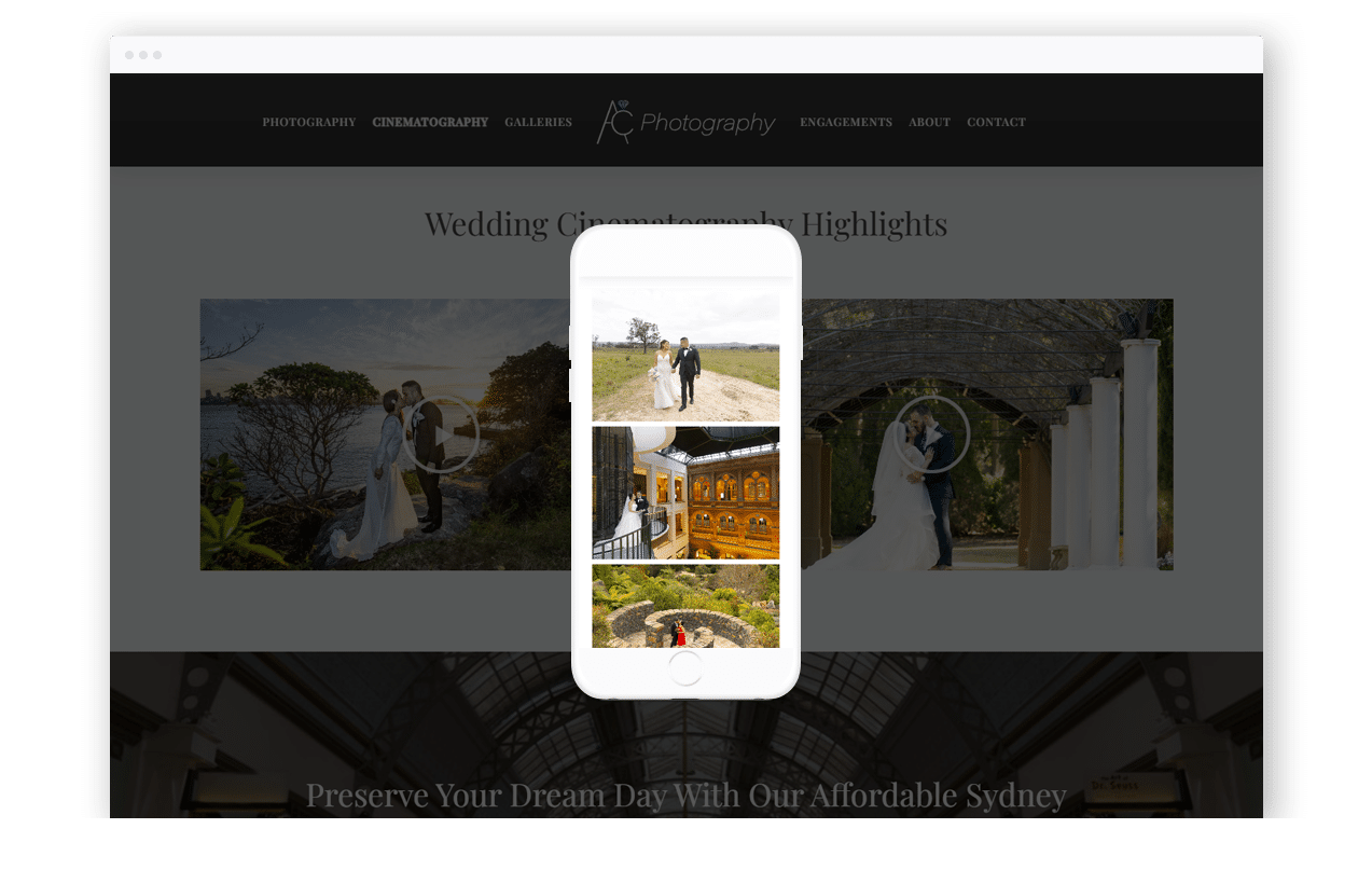 Wedding Photography Website Design