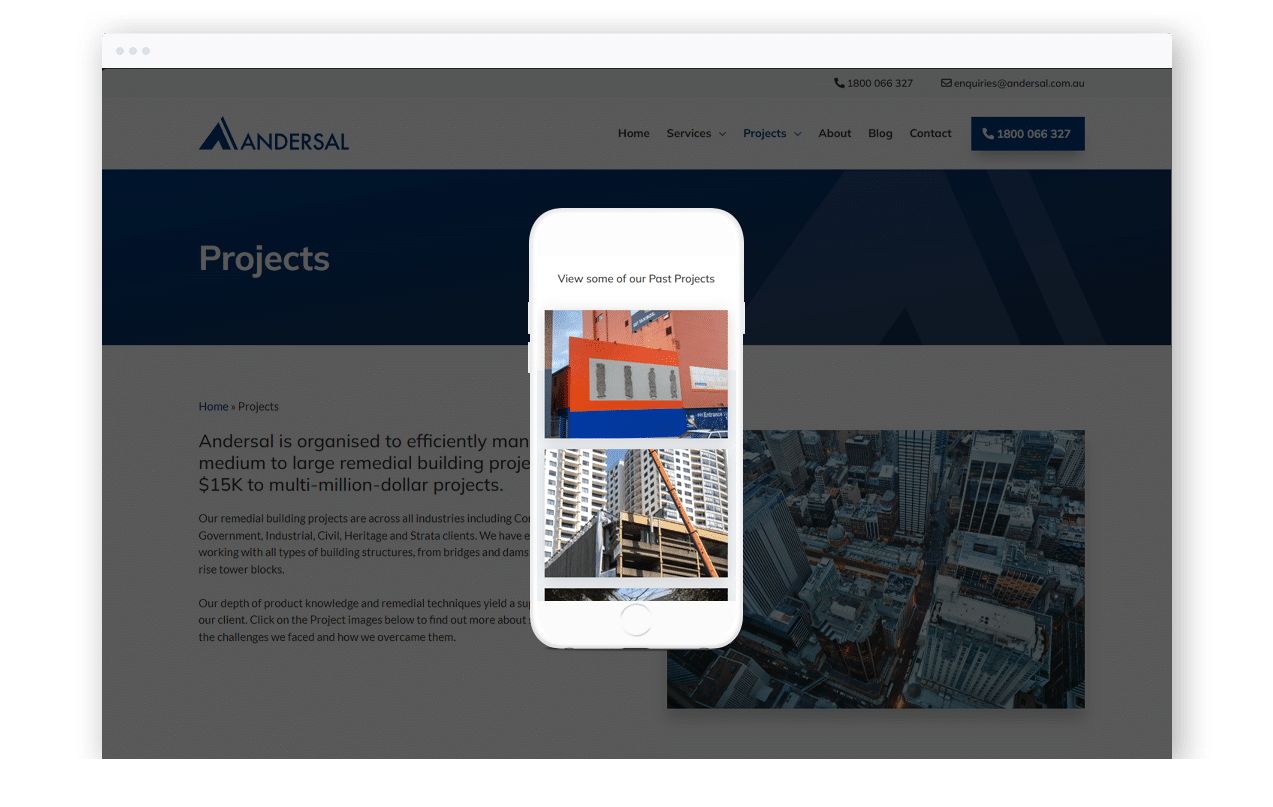 Remedial Building Business Website Design
