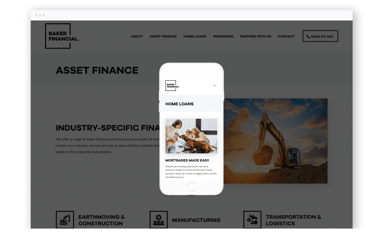Finance Solutions Business Website Design