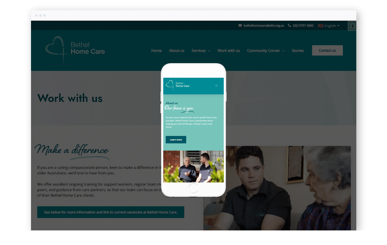 Aged Care Web Design