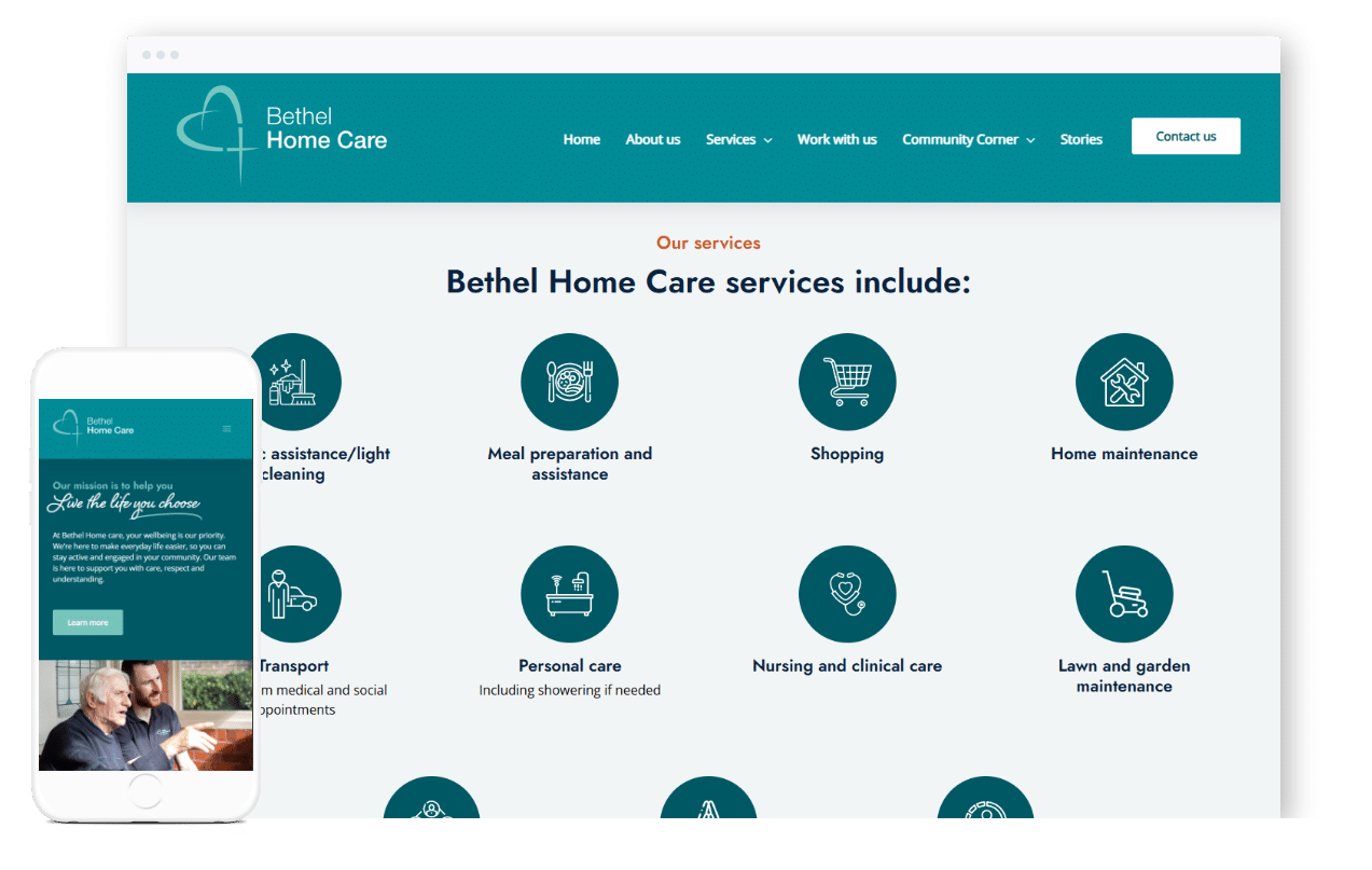 Aged Care Web Design