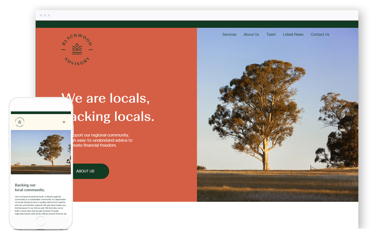 Financial Advice Services Business Website Design