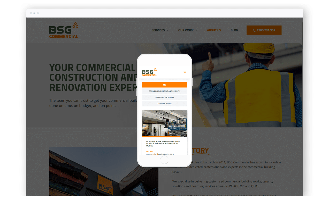 Commercial Builder Website Design