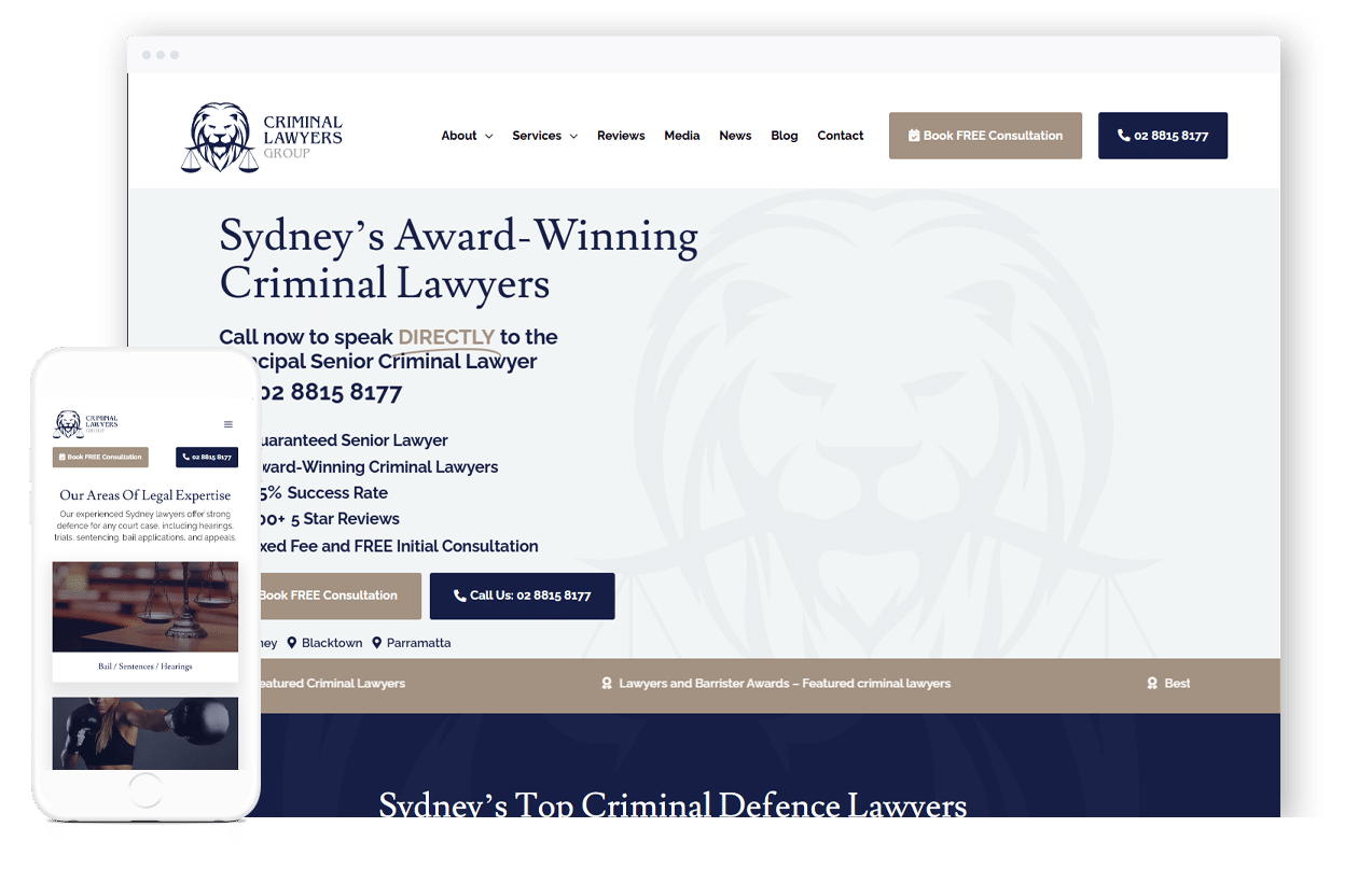 Criminal Lawyer Website Design