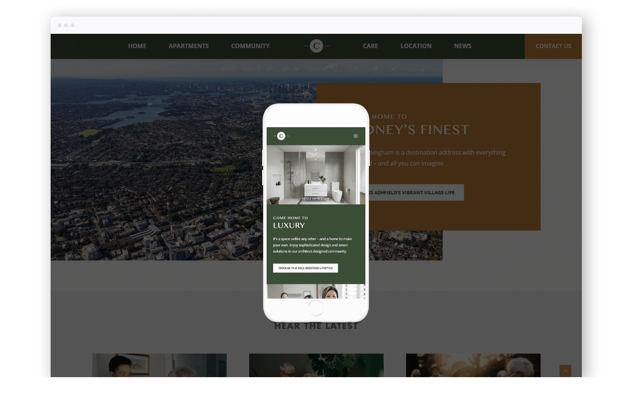 Retirement Village Website Design