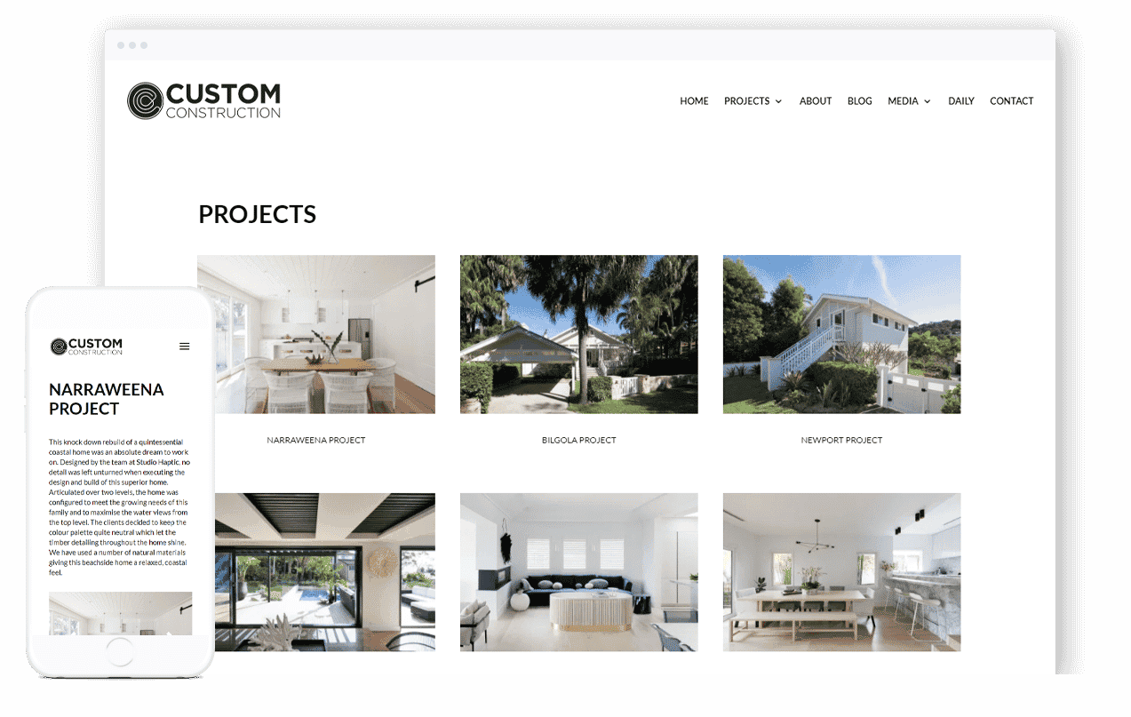 Building Company Website Design