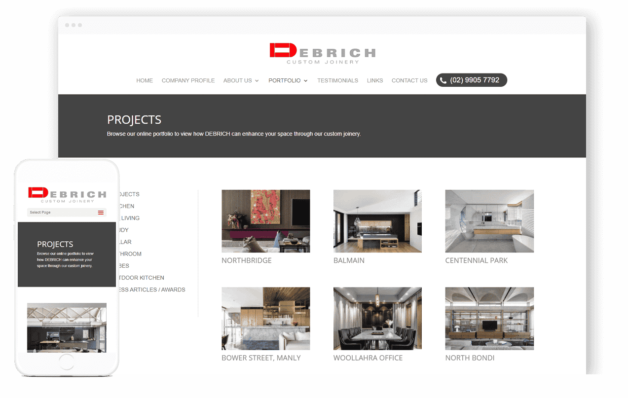 Joinery Website Design