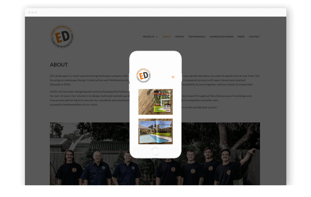 Landscaping Website Design