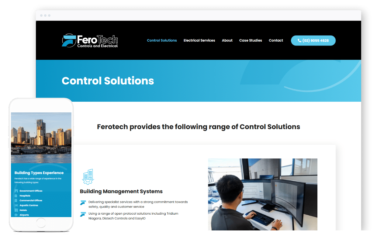 electrical services website design