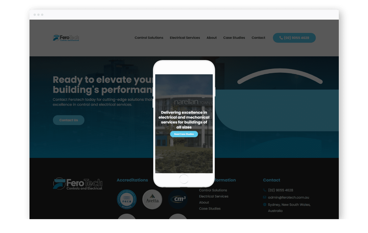 electrical services website design