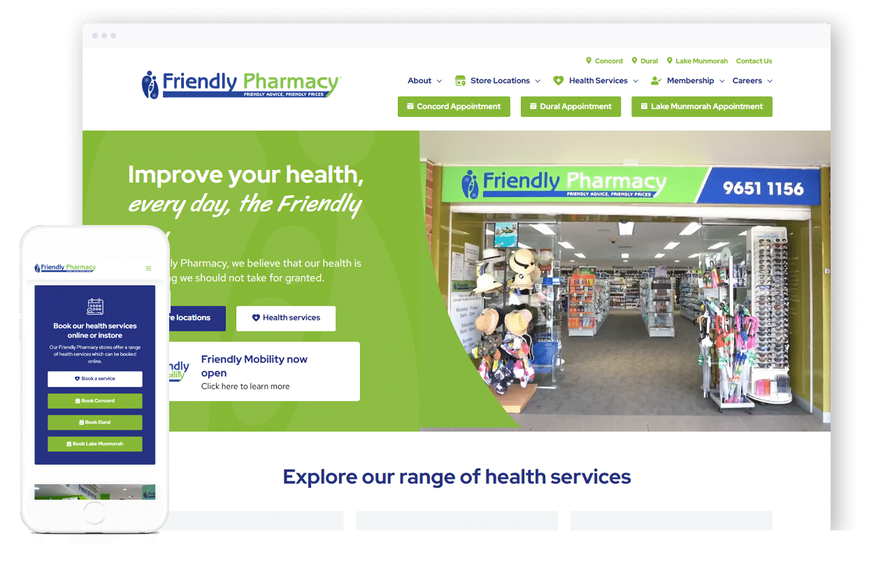 Pharmacy Website Design