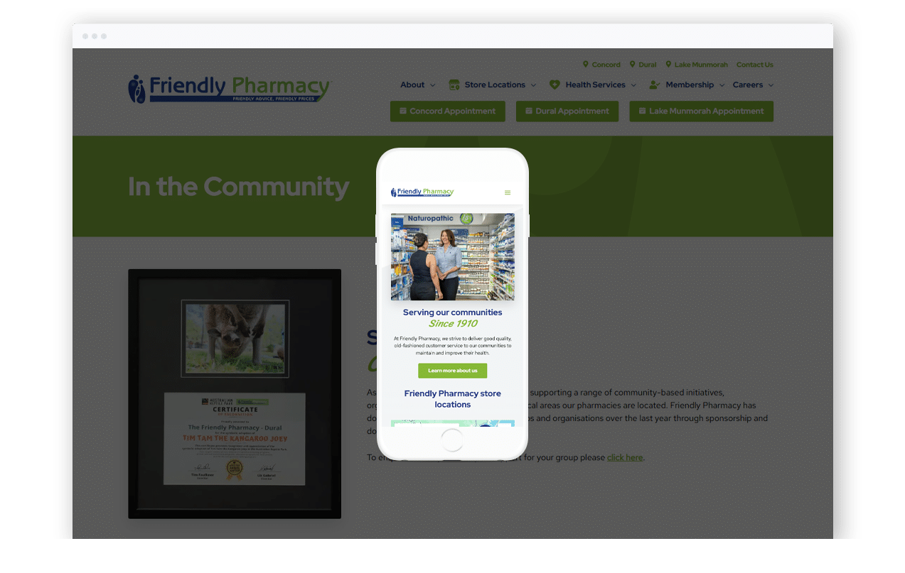 Pharmacy Website Design