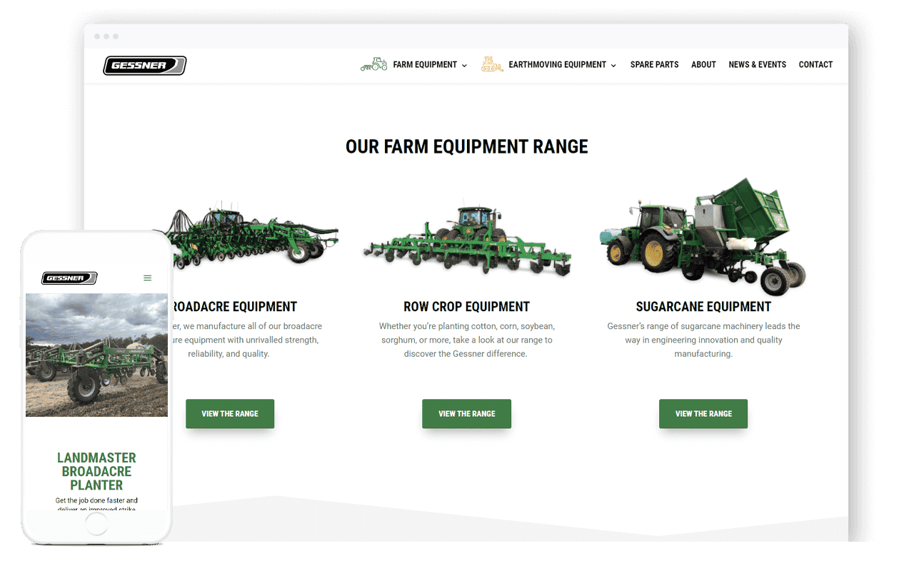 Machinery Website Design