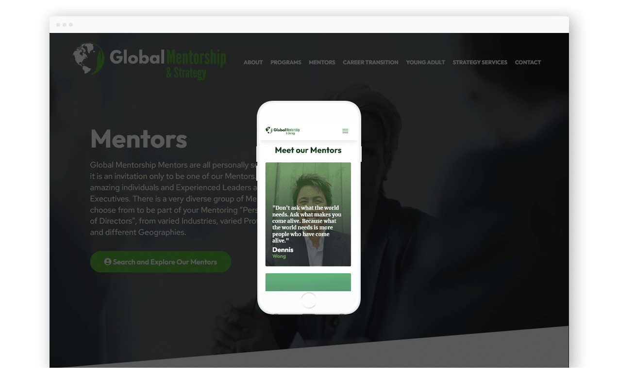 Business Mentor Website Design