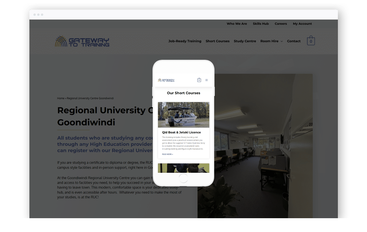 Training Organisation Website Design