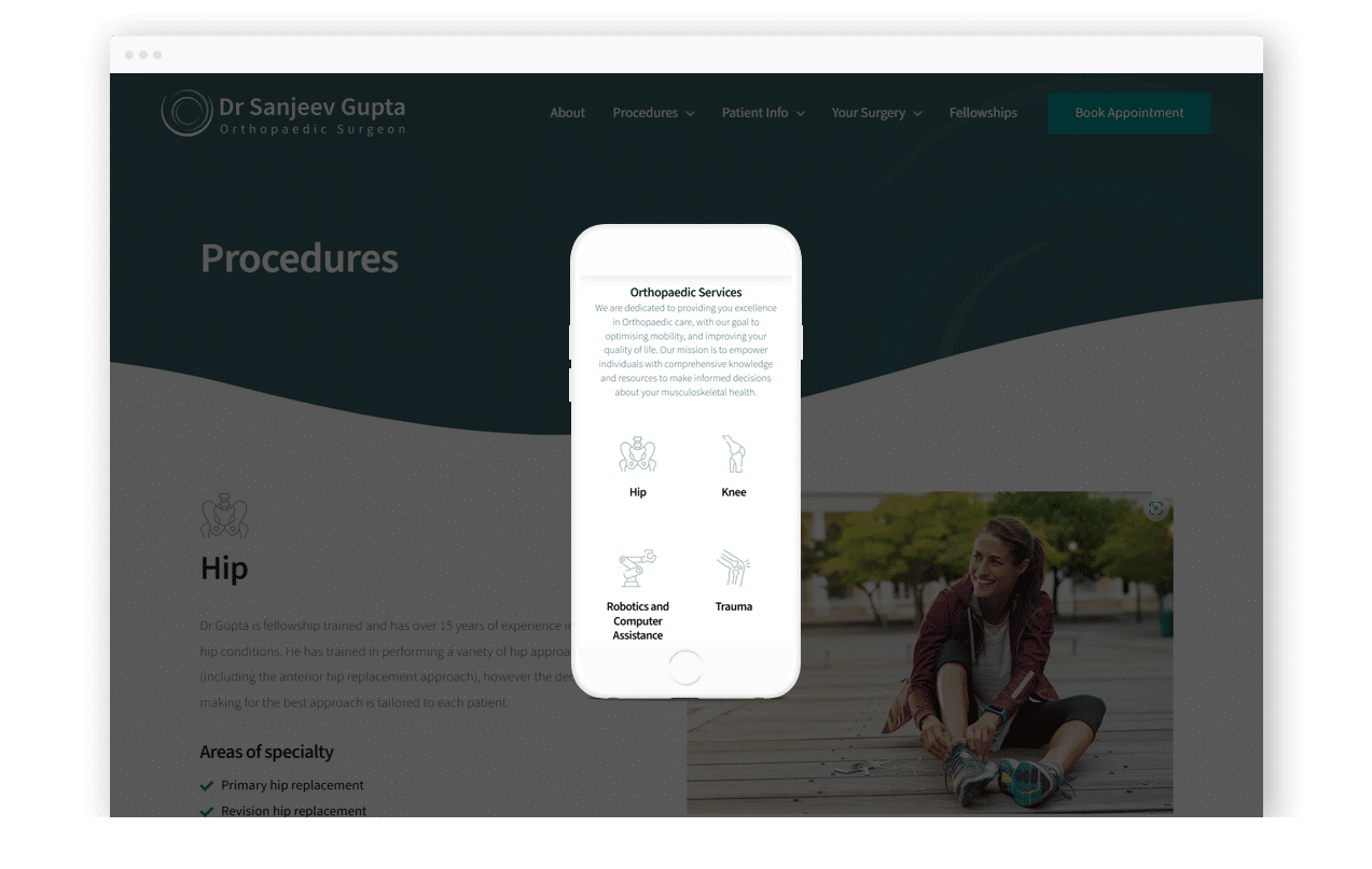 IOrthopaedic surgery Website Design