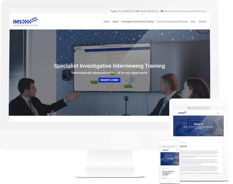 Training Services Website Design