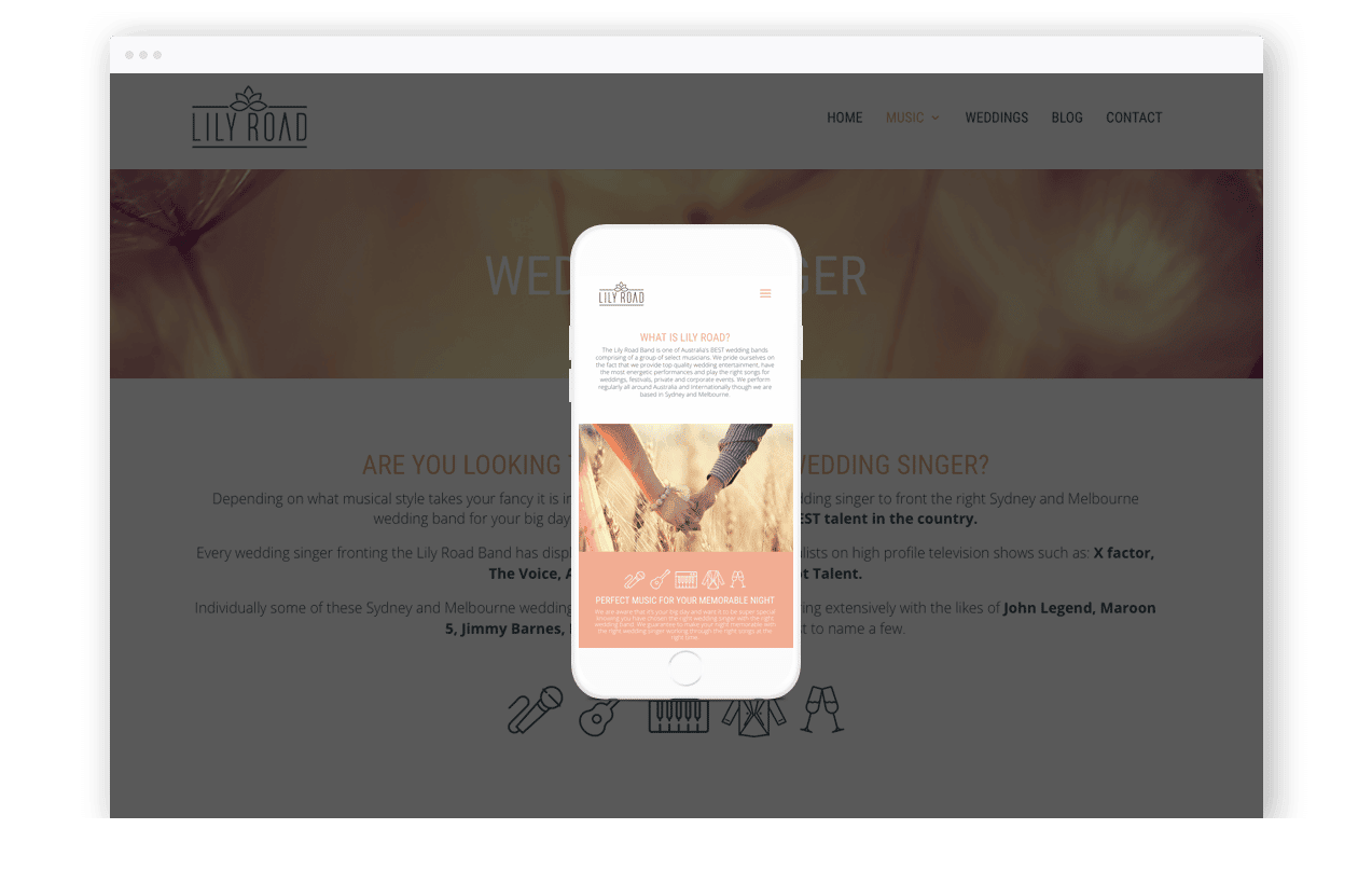 Musician Website Design Musician Website Design