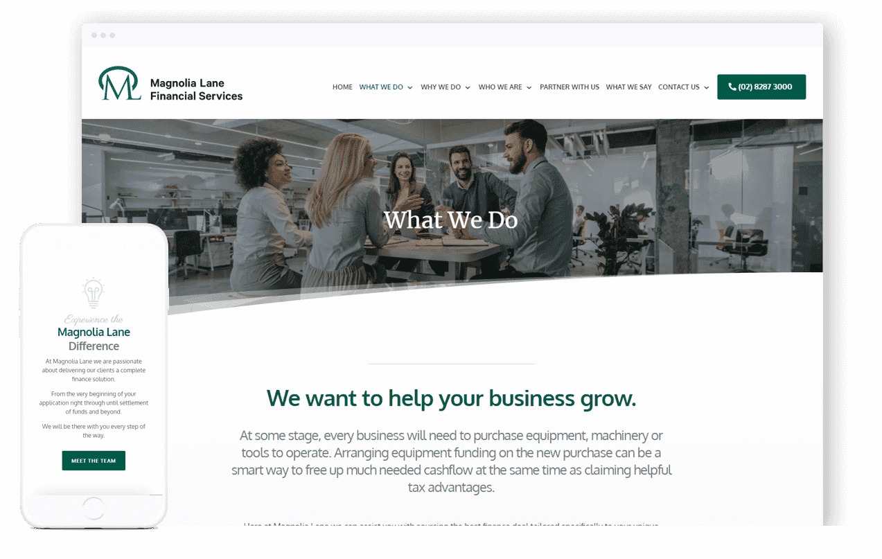 Financial Business Website Design