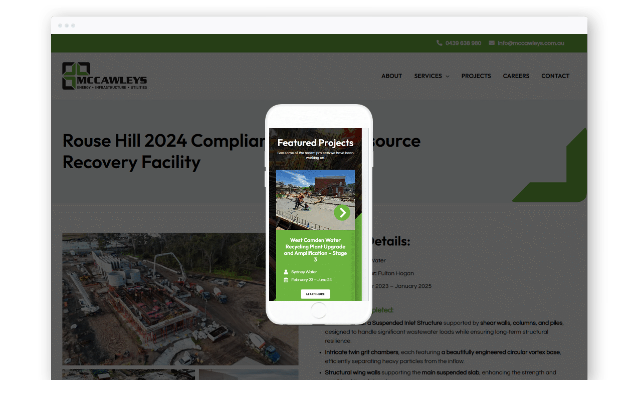 construction website design