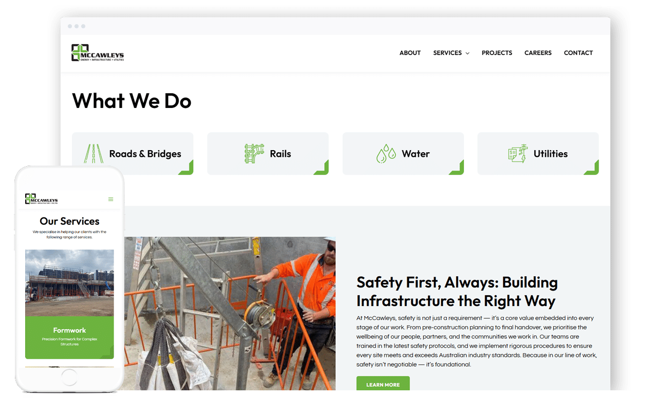 construction website design