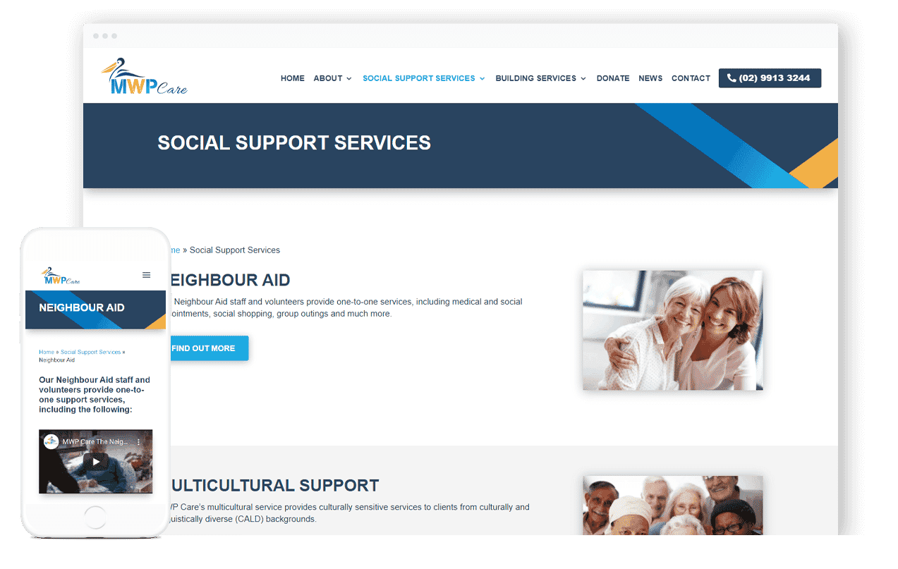 Aged Care Website Design