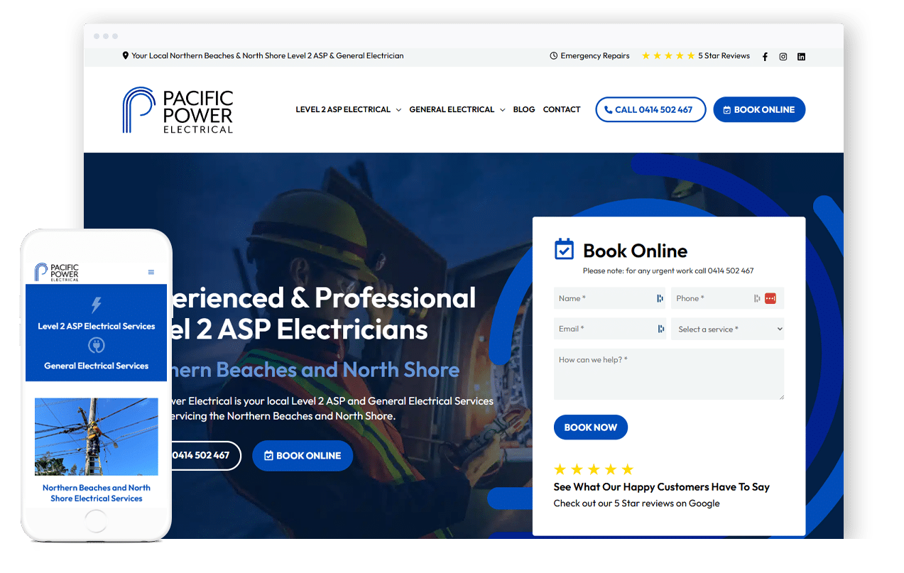 Electrician Website Design