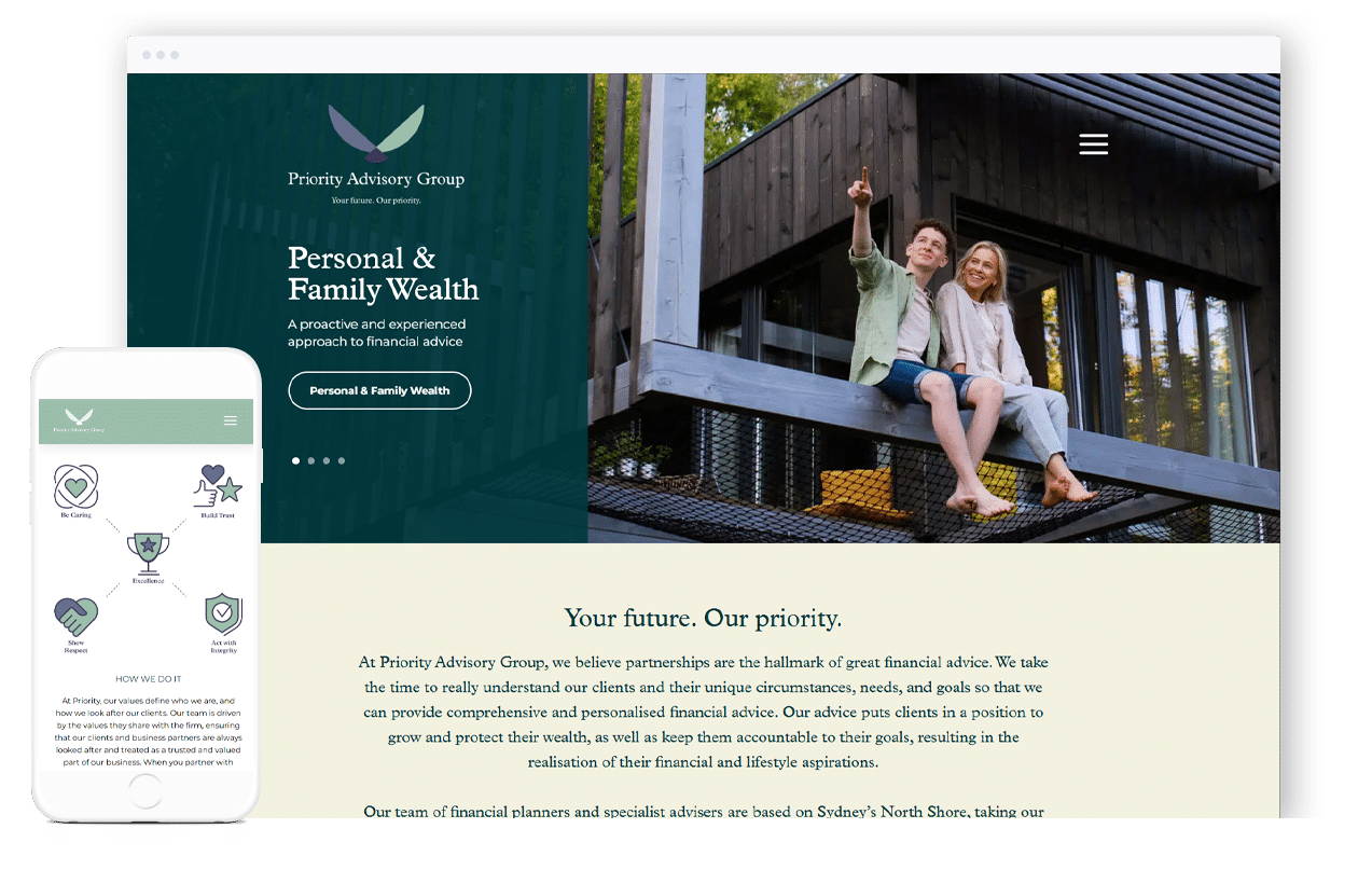 Financial Advisory Business Website Design