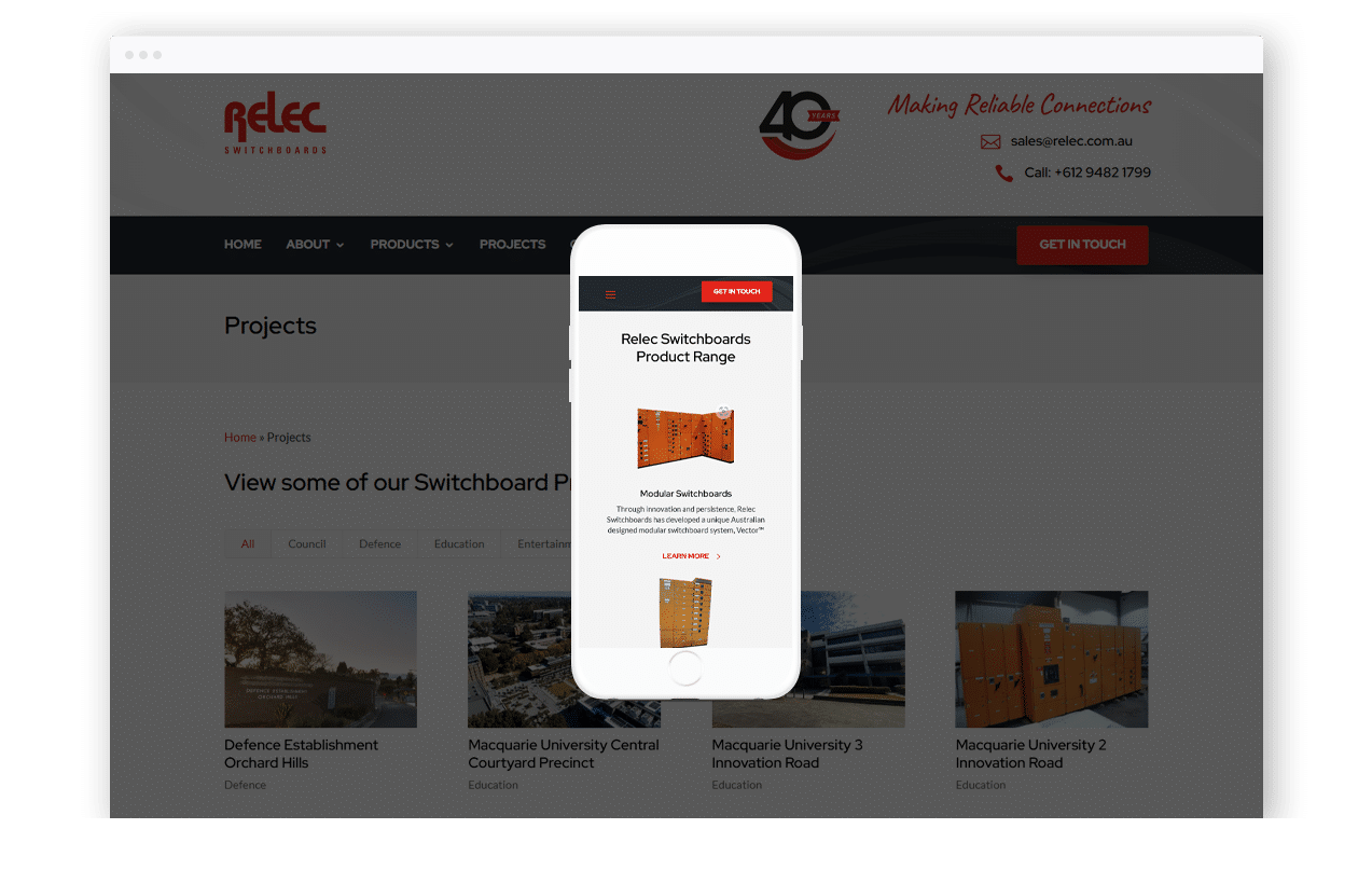 Electrical Switchboard Website Design
