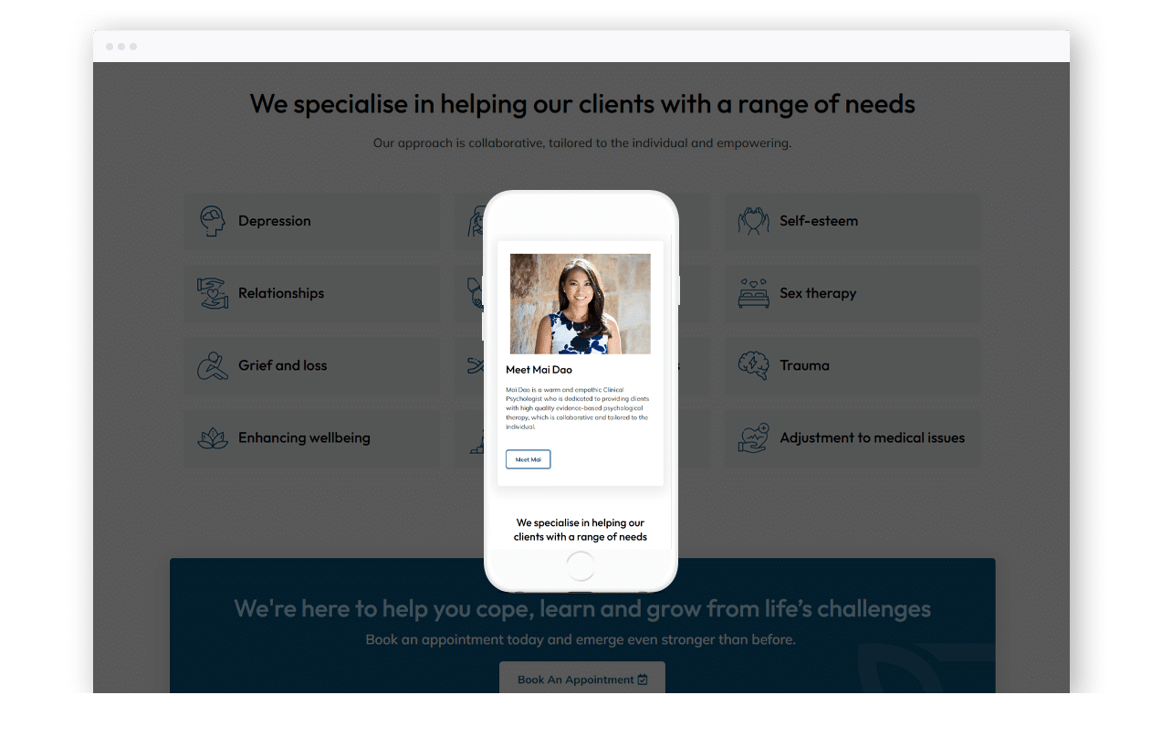 Psychologist Website Design