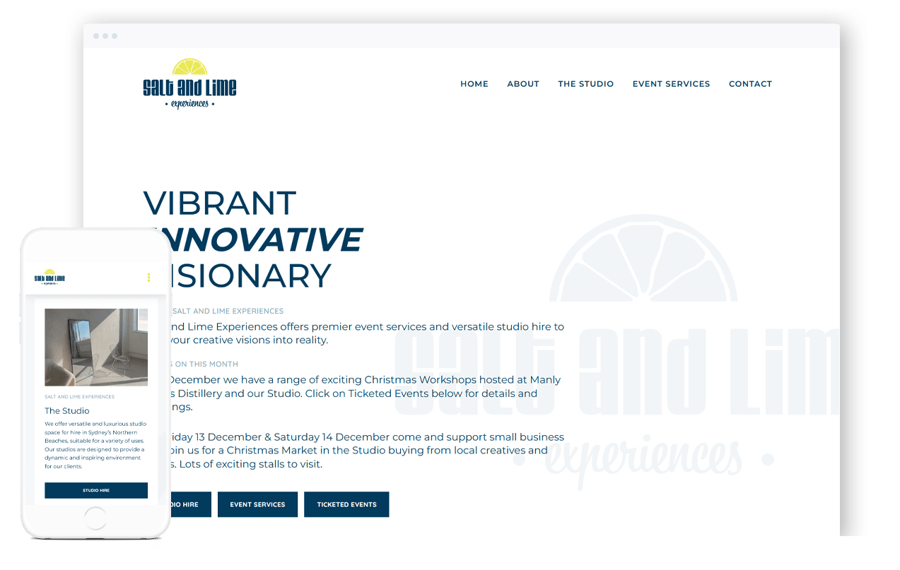Event Services Website Design
