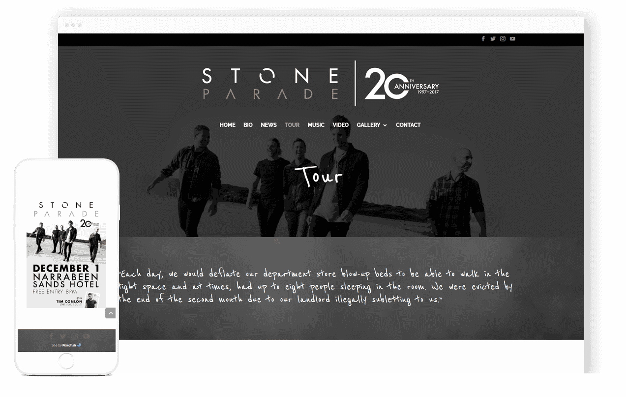 Band Website Design