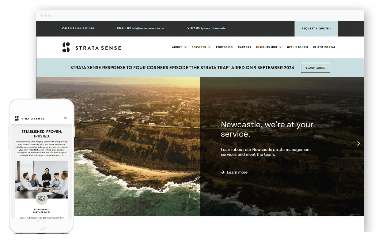 Strata Management Website Design