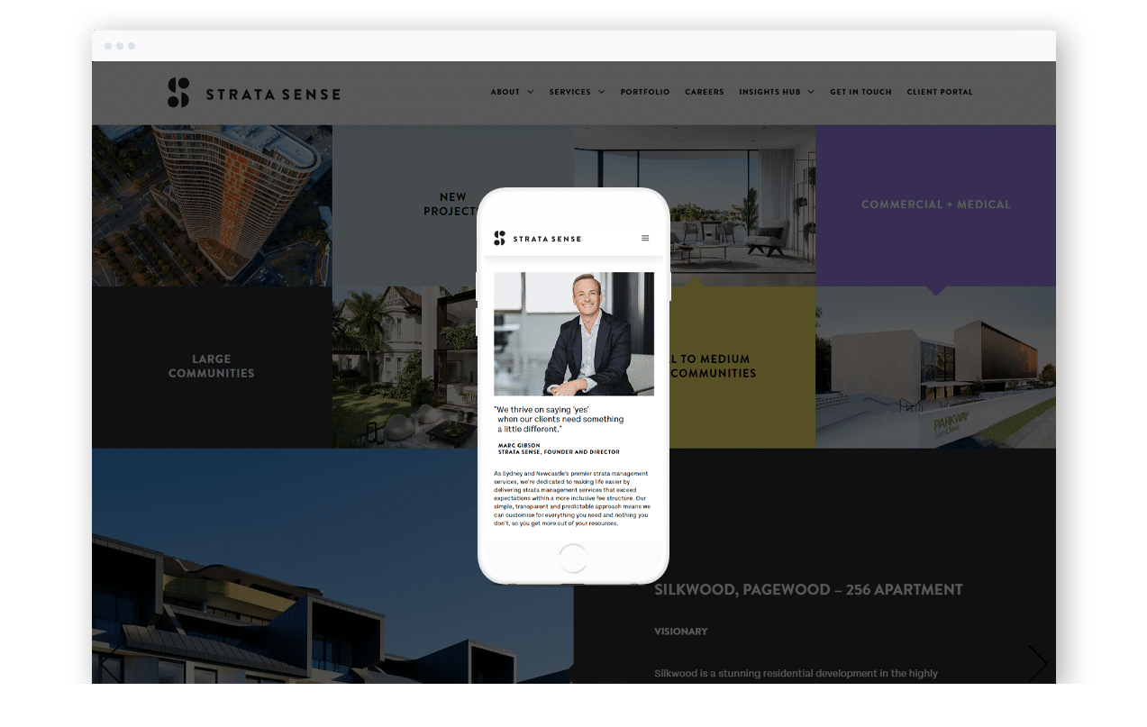 Strata Management Website Design