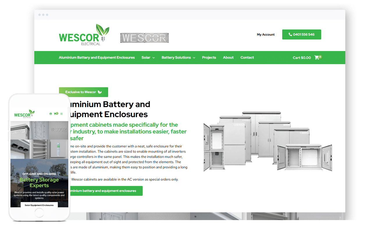 Electrical Woocommerce Website design