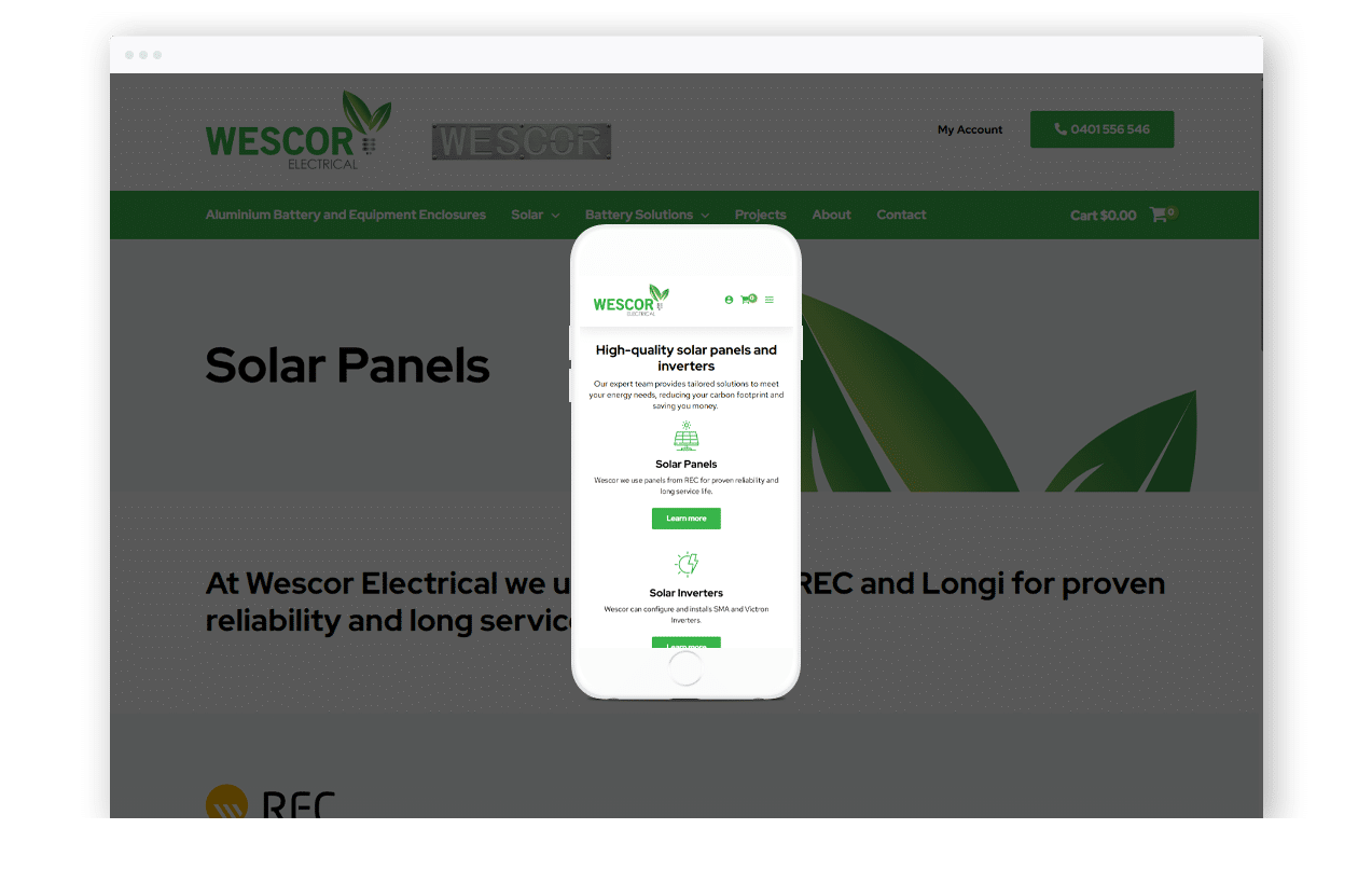 Electrical Woocommerce Website design